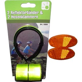 Wheel Reflector with 2 Honeycomb Grid Set: 2x Wristbands and 2x Hose Clips + 2 Spoke Reflectors