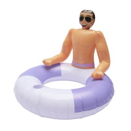 NPW - Flotador de piscina para beber, divertido flotador de piscina para fiestas y relajación, anillo inflable de cacerola para piscina, flotadores de piscina para adultos, lavanda