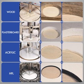 Circle Hole Cutter Saw Kit, Adjustable 30-300 MM Circle Hole Cutter Hole Saw Alloy Steel Universal Drill Bit DIY Tools for Woodworking Plastic Plasterboard