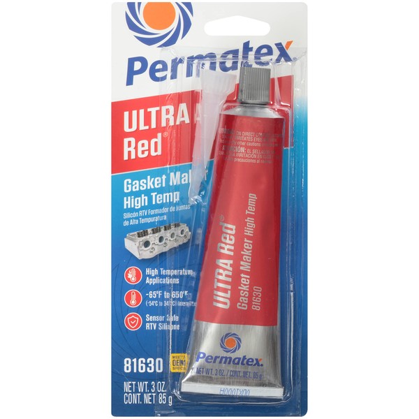 Permatex 81630 Ultra Red High Temperature Gasket Maker, 3 oz