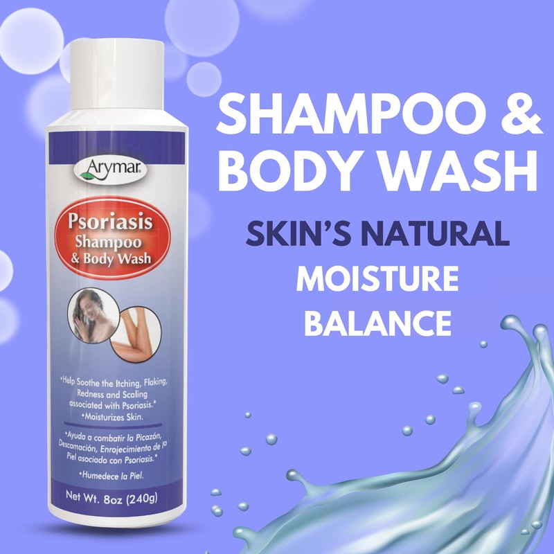 Arymar Psoriasis Shampoo & Body Wash - Soothing Scalp and