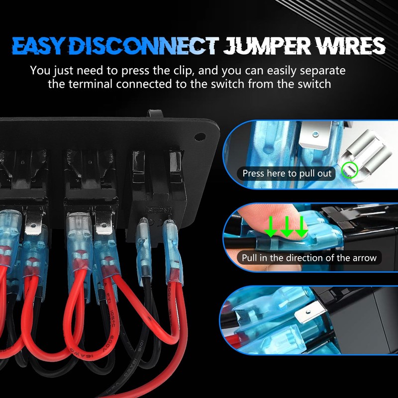 Chelhead 4 Gang Switch Panel with Switch Double USB Charger