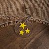 Made-Events Key Ring Acrylic Pendant Stars, yellow