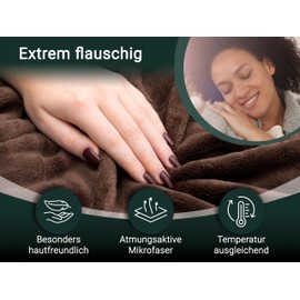 Zollner Fluffy Cuddle Blanket 150 x 200 cm – Super Cuddly and Warm Sofa Blanket – Washable at up to 95°C – Breathable Microfibre in Brown – Hotel Linen Quality – Oeko Tex® Certified