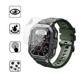 Aemus Screen Protector Compatible for DEKELIFE Military Smart Watch 2.02" (6 Pack) C28 / BT101 Smart Watch HD PET Film, Compatible for OUKITEL Fitness Watch