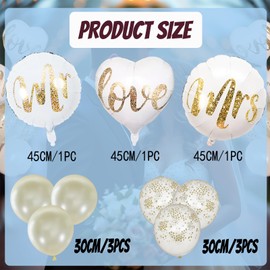 Pack of 9 Balloons Wedding Decoration Wedding Decoration Mrs Wedding Decorations Golden Just Married Decoration Marriage Proposal Wedding Decoration Hearts Wedding Balloons Wedding Balloons Wedding