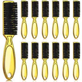 12 Pieces Blade Clipper Cleaning Brush Scrub Brush Barber Blade Cleaning Clipper Nylon Brush Tool (Gold)