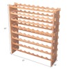 FDHUIJIA 72 Bottle Stackable Storage Modular Wine Rack Cabinet Bamboo