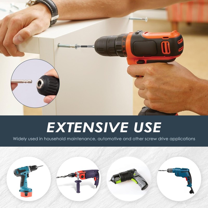 18 Pcs Magnetic Screwdriver Drill Bit Set, Anti Slip Bits