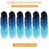 Ombre Crochet Hair Faux Locs 18 Inch 6 Packs Goddess