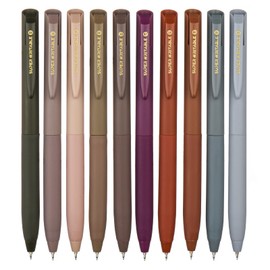 Earth Tone Retractable Gel Pens,Colored Gel Pens 10 Color Set Colorful Multi-color Ink 0.5mm Fine Point Comfort Grip Quick Drying for Journals Notebooks Planners Calendars Notes Drawing Crafts