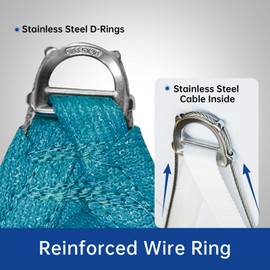 Shadewiz 20' x 20' Turquoise Sun Shade Sail – Heavy-Duty Reinforced Square Canopy (1620), UV-Blocking 260 GSM Fabric, Built for Strength, Style & Longevity