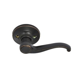 Better Home Products Pacific Heights Reversible Dummy Lever | Bedroom/Bathroom Privacy Door Levers Wave Style Handles - Dark Bronze
