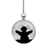 Gotham Decor Goldendoodle Angel Dog Breed Glow in the Dark Ceiling Fan and Light Pull Chain Pendant Single Sided - Pet Memorial Fan Pull