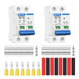 JOTTA DC Miniature Circuit Breaker,2 Poles 1000V for Solar PV System,Din Rail Installation (2 PCS 63A)