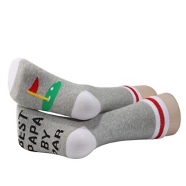 JXGZSO 2 Pairs Papa Golf Dad Golf Gift Best Papa/Dad/Grandpa By Par co-tton Socks Father’s Day Dad Men Birthday Gift, Best Papa Socks, 0-1