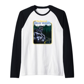 The Beast of Bray Road - Retro Wisconsin Dogman Cryptid Raglan Baseball Tee