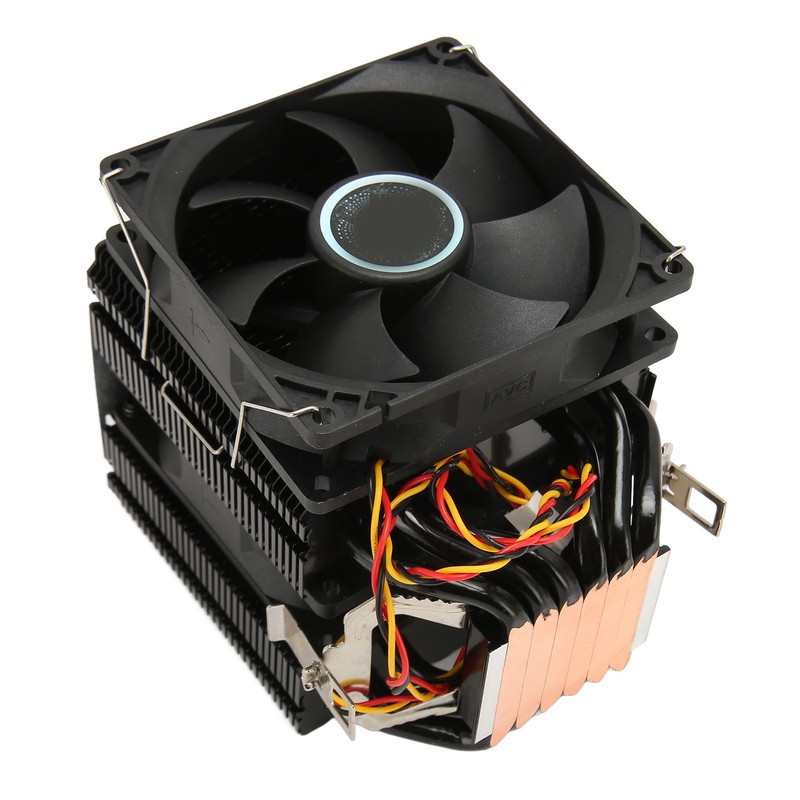 CPU Cooling Fan 6 Heat Pipes Quiet 3 Pin PC