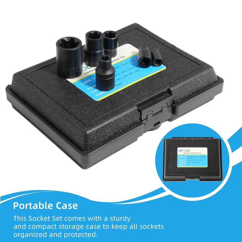 External Torx Plus Socket Set 6 Point EP Socket EP4,