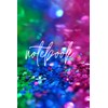 chunky rainbow glitter notebook: 6x9 lined paperback notebook with glitter