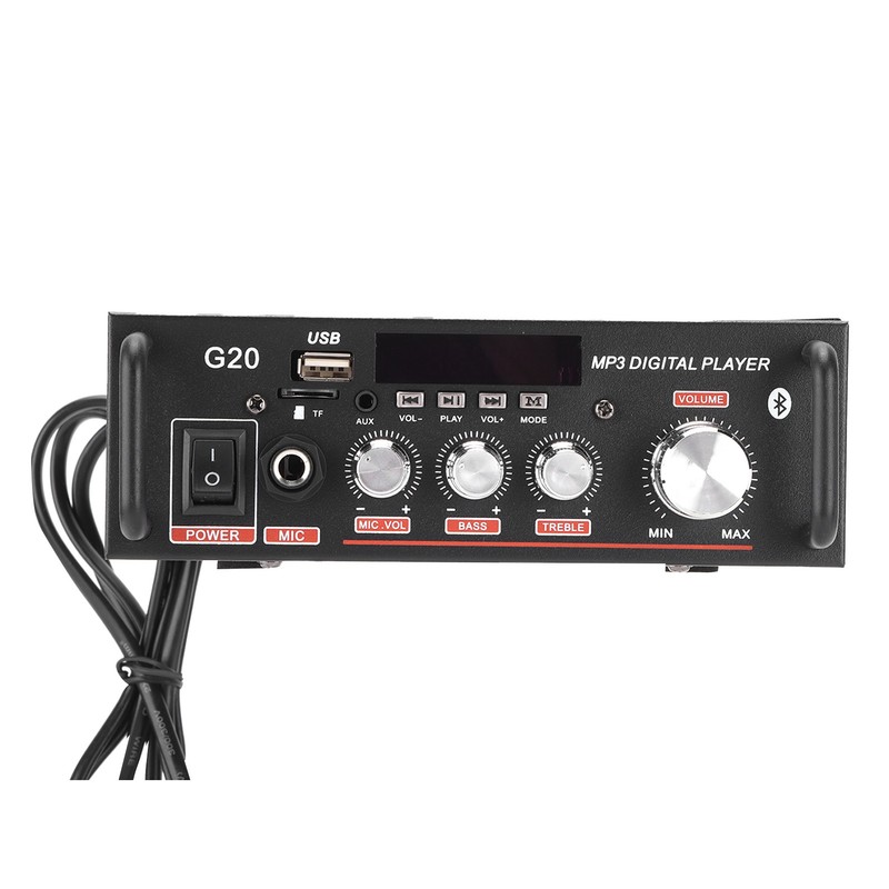 2 Channel Power Amplifier Mini Bluetooth USB/FM Smart Digital with