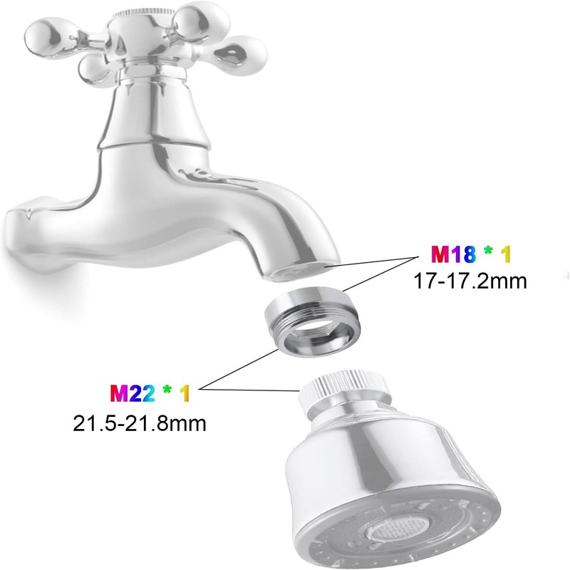 Mtxorvix 2PCS Faucet Adapter, Sink Hose Attachment, Tap Aerator Connector,