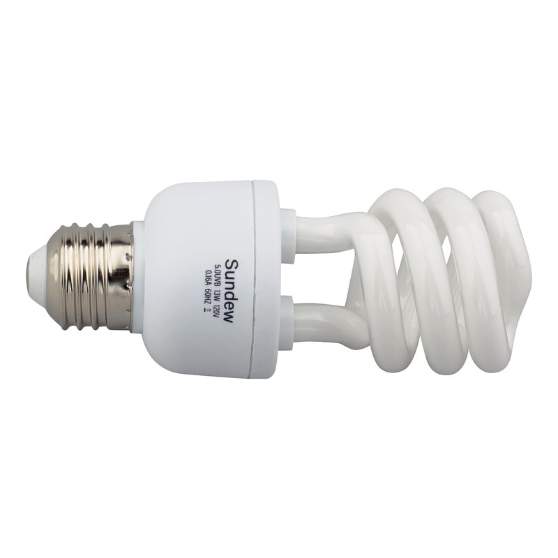 Sundew 5.0 UVB Compact Fluorescent Tropical Light Bulb for Reptiles,Terrarium
