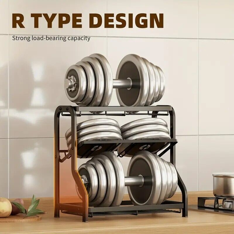 Bliss Star Spice Rack Organizer Countertop Holder, 3-Tier Standing Large