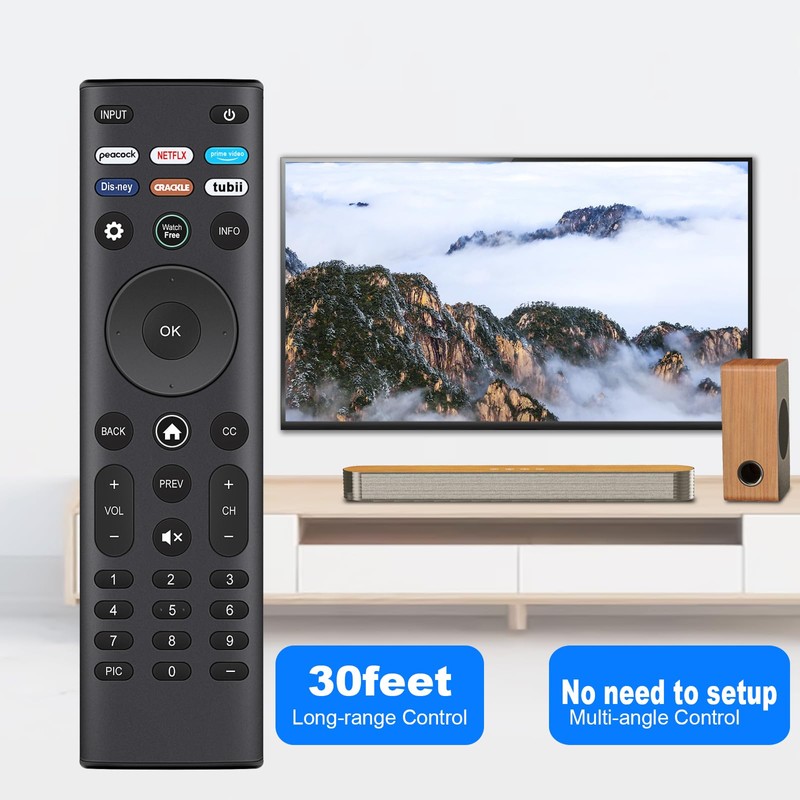 XRT140 Universal Remote Control Replacement fit for VIZIO 4K SmartCast