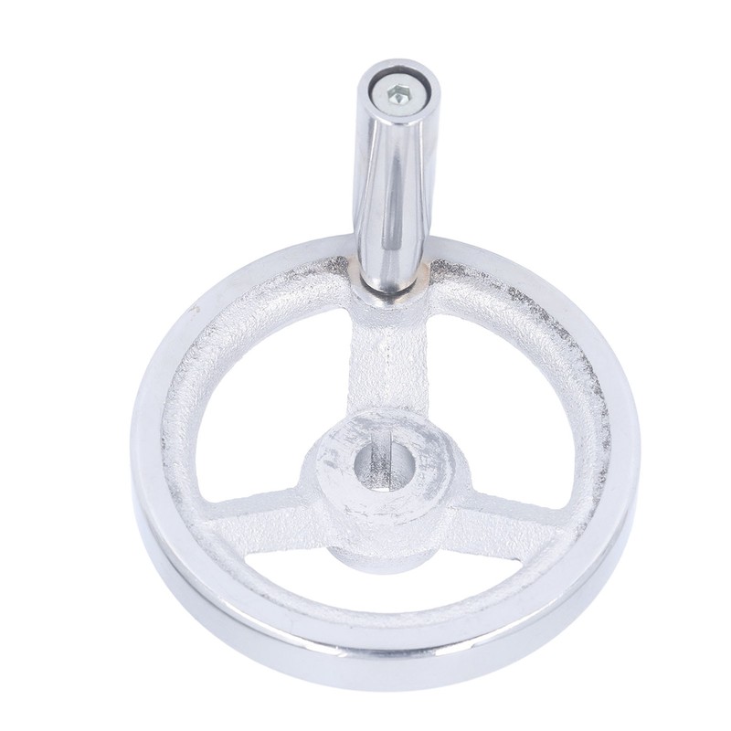 3 Spoke Hand Wheel with Revolving Handle Cast Iron Round
