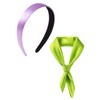Nuolich Women Costume Accessories Purple Headband Green Scarf Adult Halloween