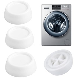 Swetfela Pack of 4 Anti-Vibration Mat Washing Machine, Universal Vibration Damper, Washing Machine, Vibration Damper, Non-Slip Mat, Compatible with Bosch, Siemens, Miele Washing Machine, Base Frame,