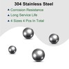 sourcing map 4pcs 4 Size Bearing Balls Assortment 304 Stainless