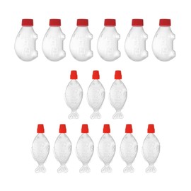 Meiliyizu 15pcs Mini Sauce Bottle Vinegar Small Soya Sauce Container Organizer for Outdoor Traveling Camping Portable Supplies