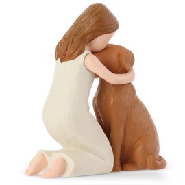 Carracci Love My Dog Figurines Statues, Dog Angel Friendship Remembrance Gifts, Sculpted Hand-Painted Figures for Dog Lovers