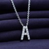 SAVEARTH DIAMONDS Moissanite Initial Necklace for Women, Round Lab Created