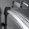 Gabrylly 3-Setting High Pressure Handheld Shower Head,Matte Black（only shower head）