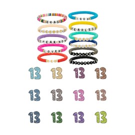DCSMYX 12Pcs Number 13 Hand Tattoos, 11Pcs Friendship Bracelets, 23pcs Set, Unisex Accessory, Party Favor, Beads, Other Color, Teen, Young Adult, Concert