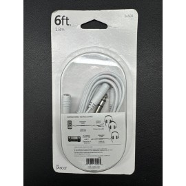 GE Universal Audio Extension Kit 6ft 34509 White. Splitter And Adapter Included.