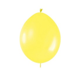 AllyDrew Latex Link Balloons Link-o-Loon Balloons Needle Tail Balloons, 12in Yellow (Set of 10)