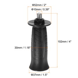 sourcing map 3pcs Rotary Tool Side Handle 10mm Thread 102mm Length Plastic Non-Slip Rotary Tool Handle Replacement Auxiliary Sander Handle Tool