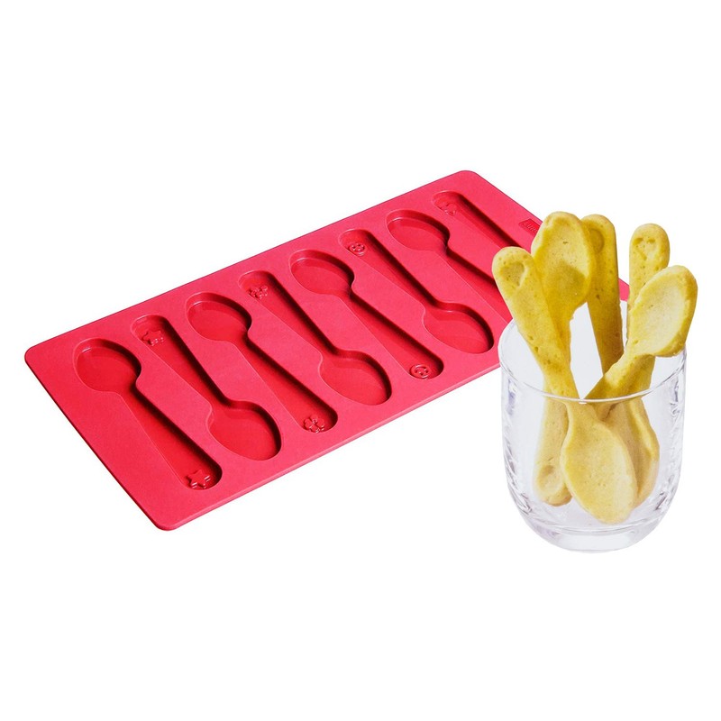 Lurch "Flexiform Teaspoon, Red, 8-Piece