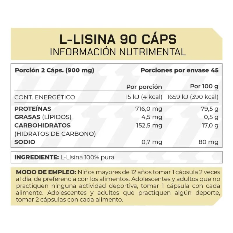 L-lisina (90 Caps) - Prowinner Sin Sabor