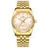 DREAMING Q&P Classic Golden Stainless Steel Unisex Luxury Quartz Wrist