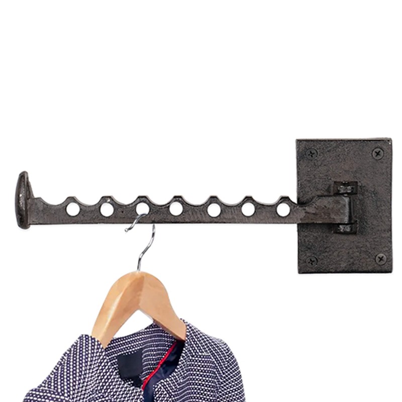 Rustic State Clout Cast Iron Clothes Hanger Folding Coat Rack