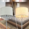 DLLT Crystal Living Room LED Floor Lamp-Bedroom Standing Lights, Elegant
