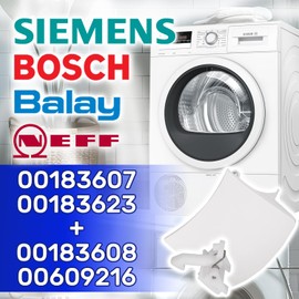 Washing Machine Door Handles with Hooks with Original Code 00183607 183607 00183623 183623 + 00183608 183608 00609216 609216 for Bosch Siemens MONTERAL