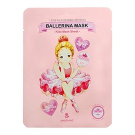 Peachand Children's Mask Sheet, Peach and Princess Mask, Face Pack (10 Pieces), Safe Ingredients, Kids Cosmetics, Present, Gift, Children's Cosmetics, Children's Makeup, Popular, Stylish, Cute