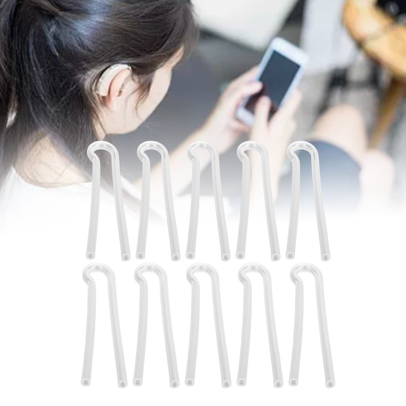 10PCS Sound Aid Tubes Replacement Easy Installation Accessory Silicone Preformed