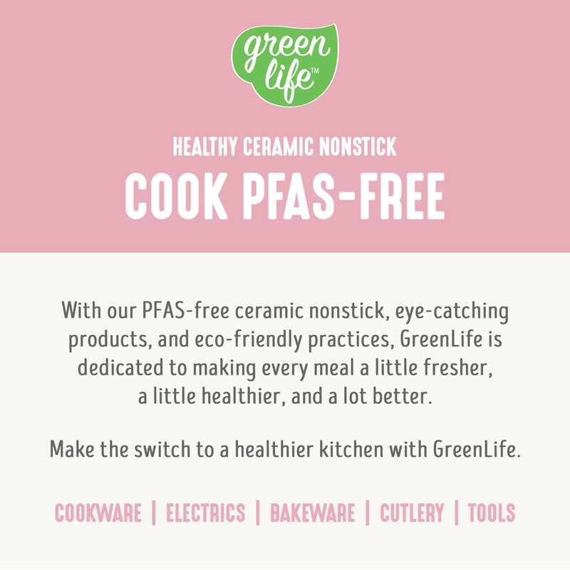 GreenLife 3.5QT Slow Cooker, PFAS-Free Non-Toxic Ceramic Nonstick Removable Interior